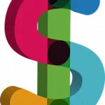 A multicolored image of the dollar sign