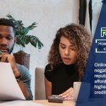 A man and woman sitting at a table with a calculator discussing how can you improve your chances of obtaining payday loans even with bad credit