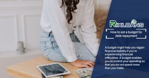 Woman making her budget