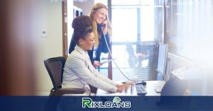 women talking over the phone