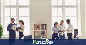 people talking at the office